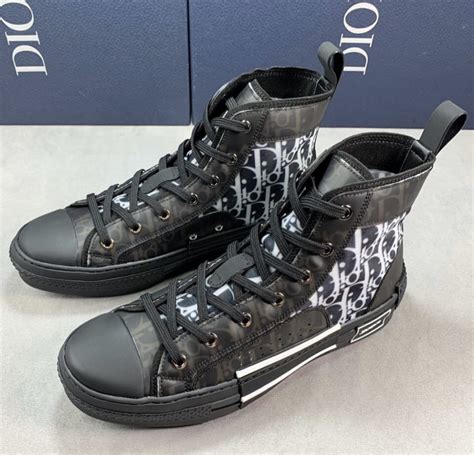 dior black and white high tops